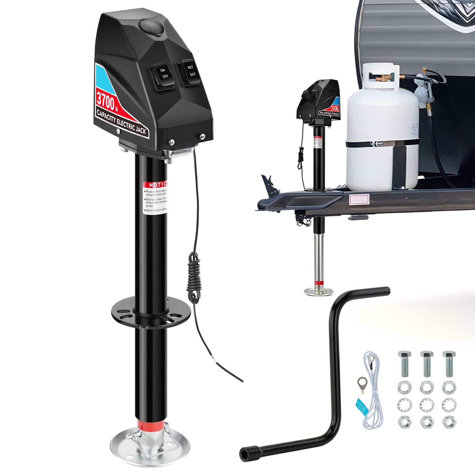 12V Electric Trailer Jack 4000lbs