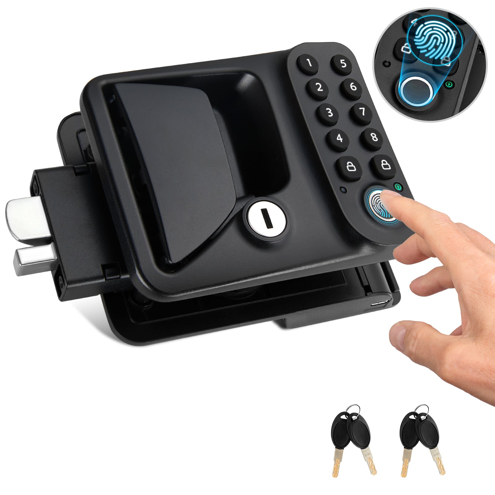 4-in-1 Bluetooth & Fingerprint RV Keyless Entry Handle