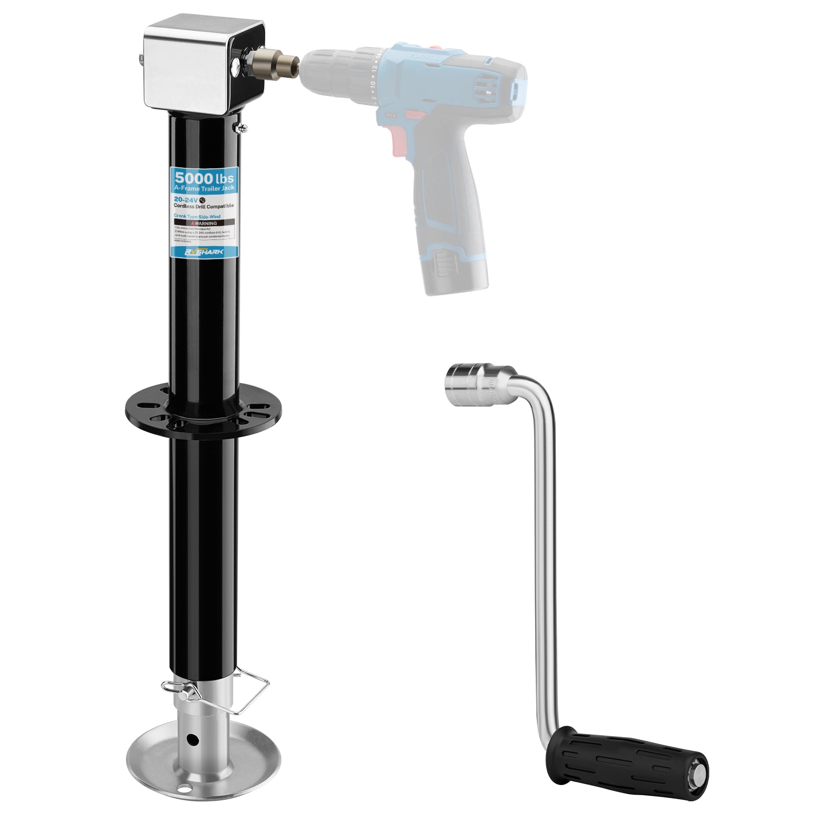 A-Frame Trailer Tongue Jack, 5000 lbs