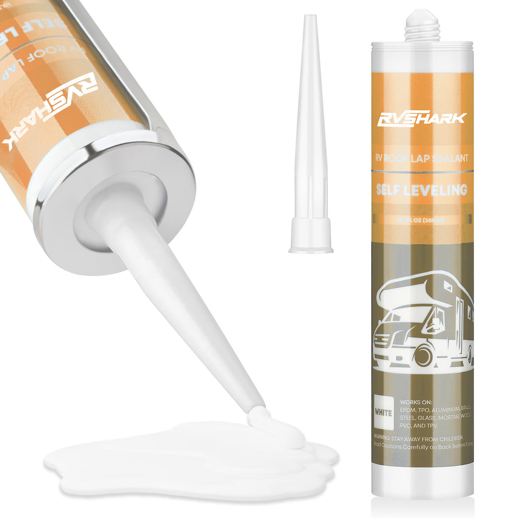Self-Leveling Lap Sealant - 30s RV Roof Sealant for Windows, Vents & Crack Repair