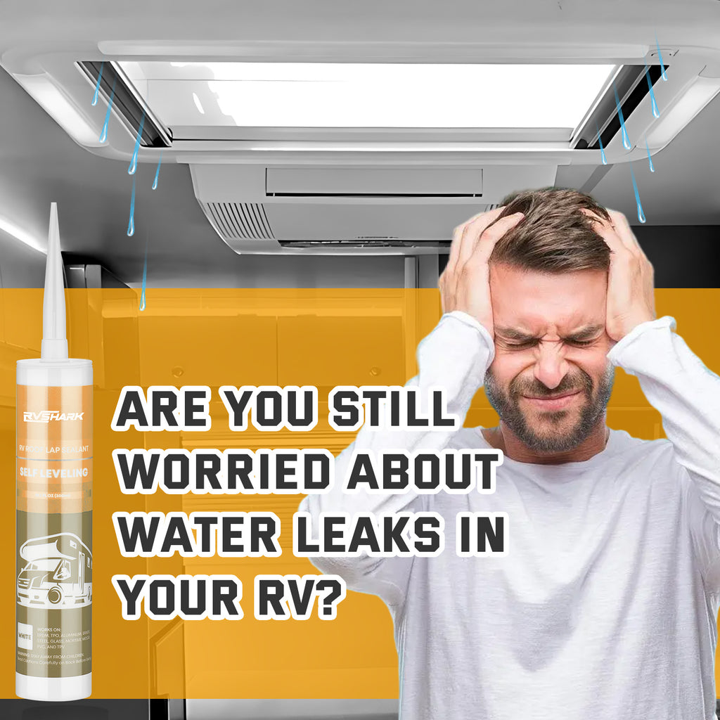 Self-Leveling Lap Sealant - 30s RV Roof Sealant for Windows, Vents & Crack Repair