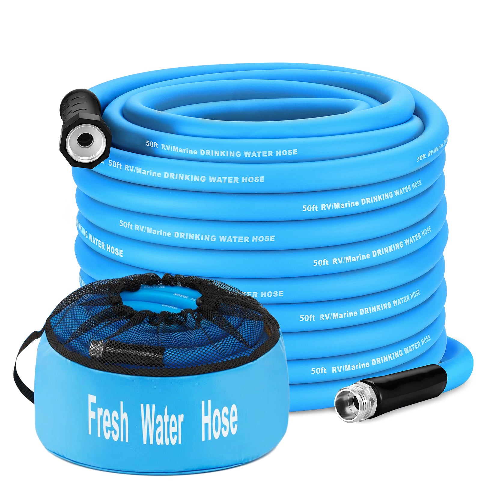 RV Water Hose 50 ft with Storage Bag