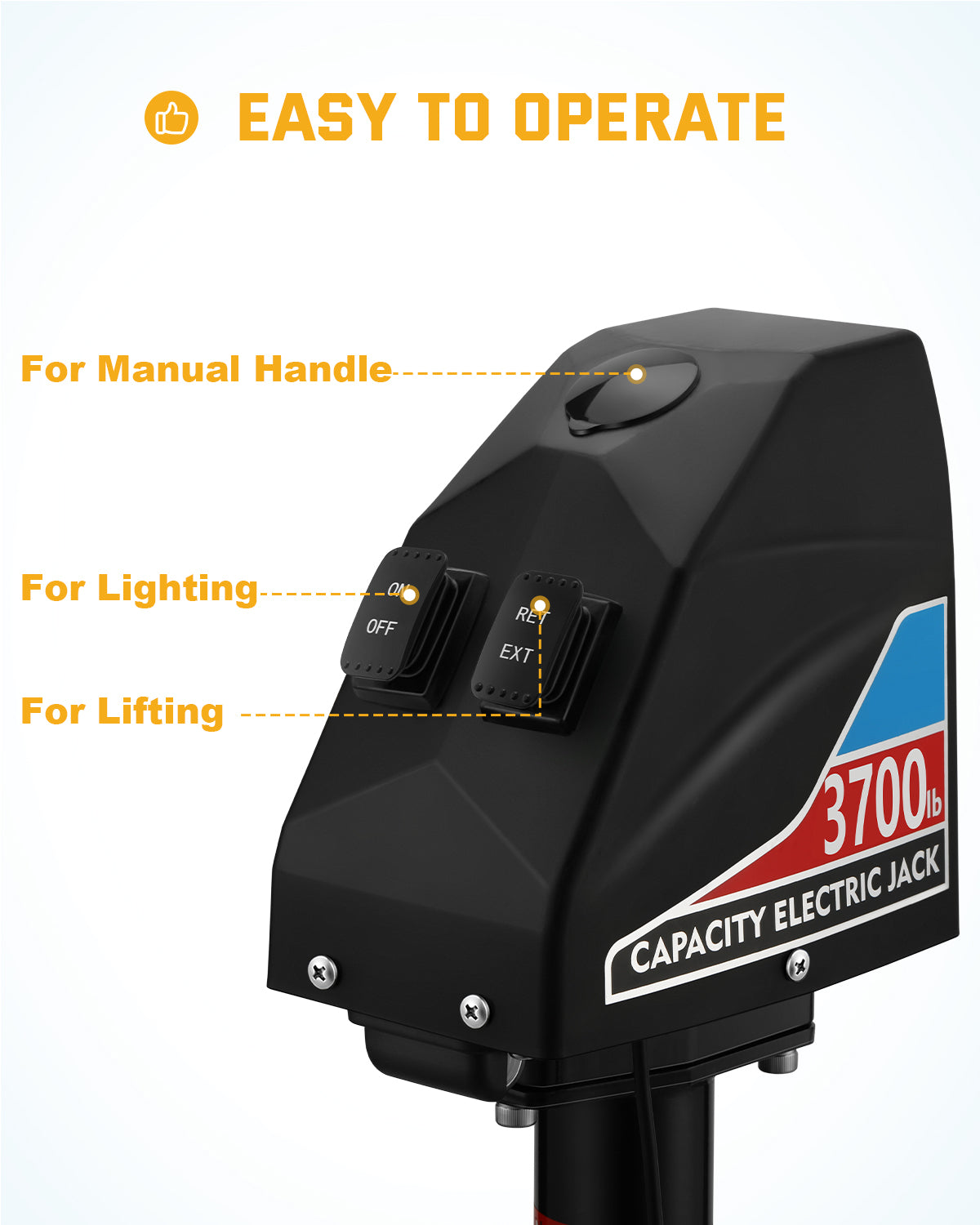 12V Electric Trailer Jack 4000lbs