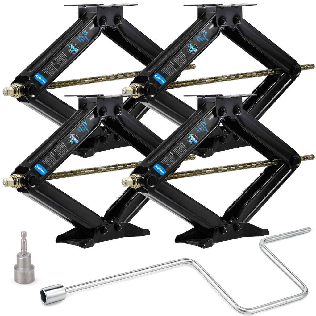 RV Stabilizer Leveling Scissor Jacks, 7500lbs 24 inch