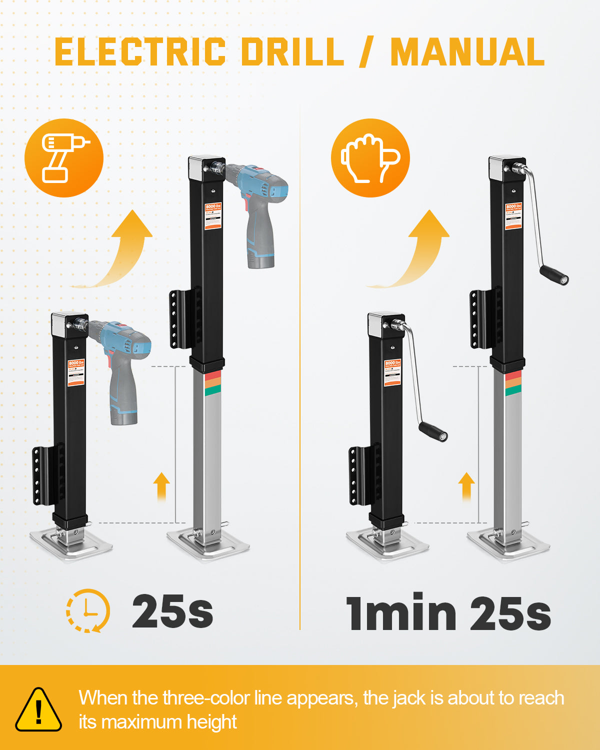 A-Frame Trailer Tongue Jack 8000 lbs
