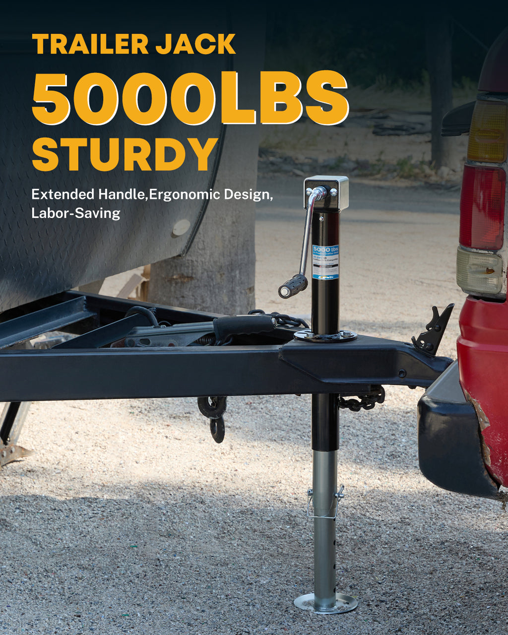 A-Frame Trailer Tongue Jack, 5000 lbs