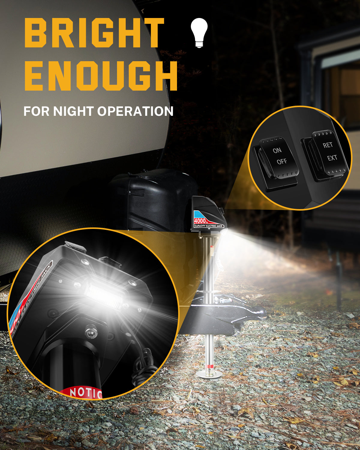 Electric Trailer Jack 4000lbs