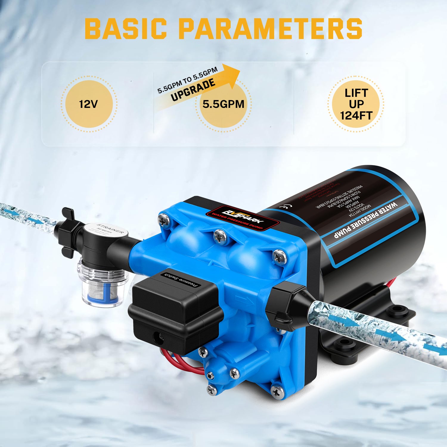 RV Fresh Water Pump 5.5 GPM