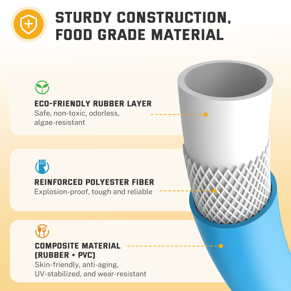 RV Water Hose 50 ft with Storage Bag