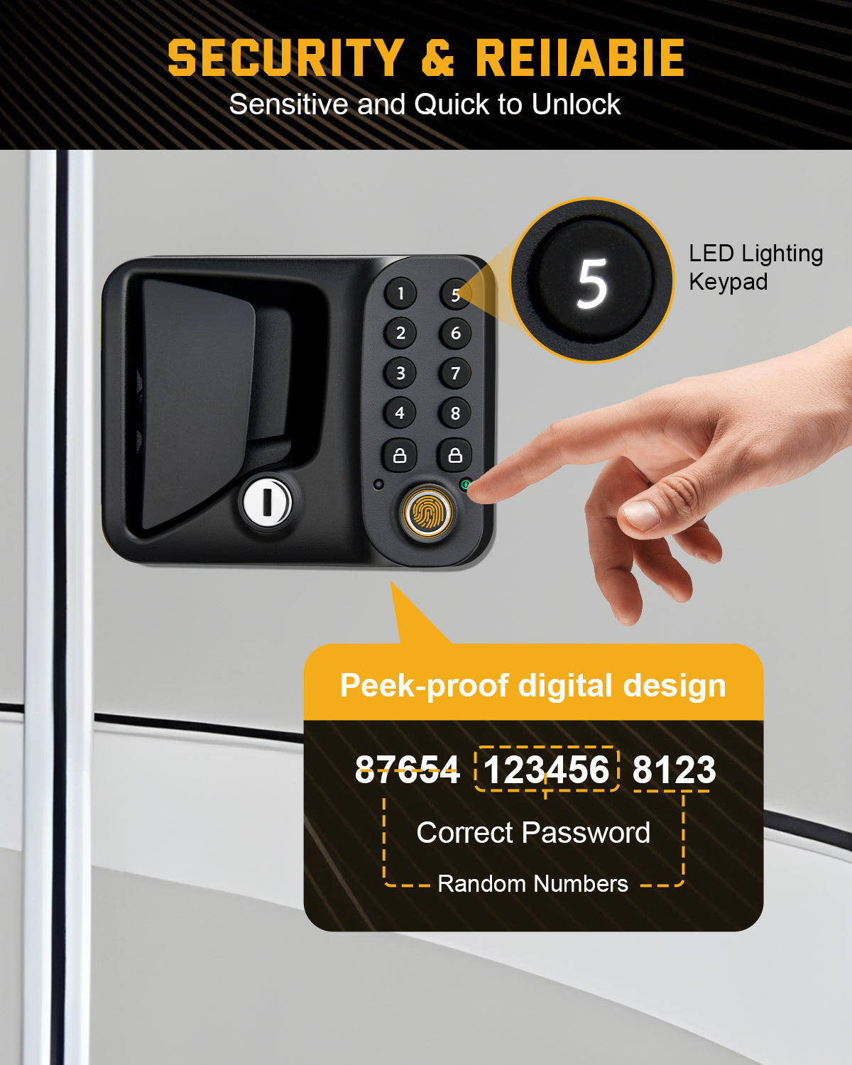 4-in-1 Bluetooth & Fingerprint RV Keyless Entry Handle