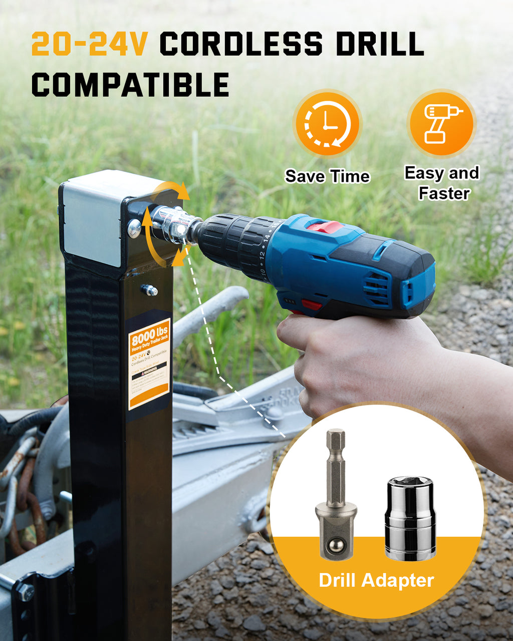 A-Frame Trailer Tongue Jack 8000 lbs