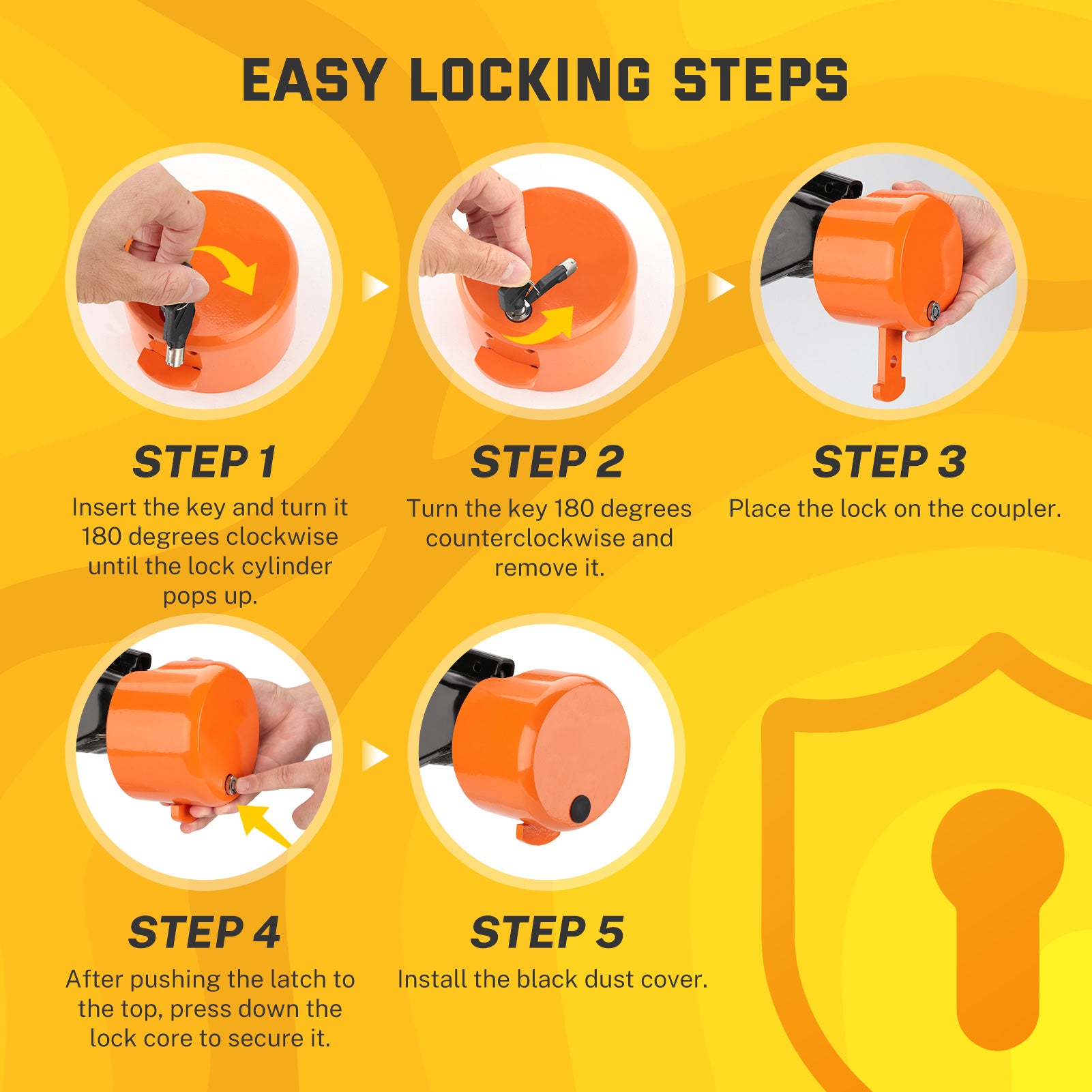 Heavy Duty Trailer Coupler Lock