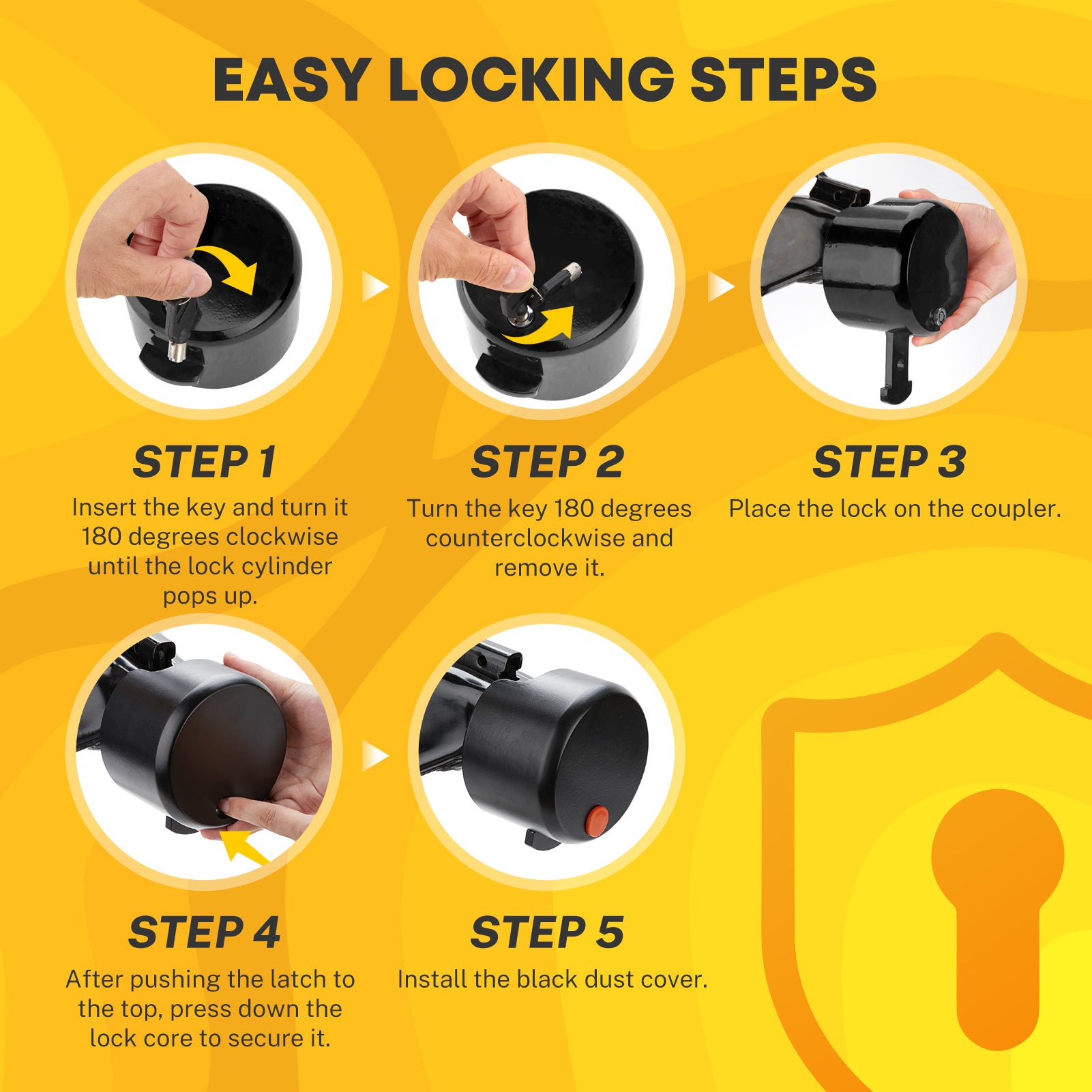 Heavy Duty Trailer Coupler Lock