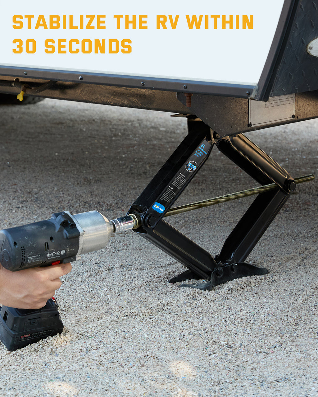 RV Stabilizer Leveling Scissor Jacks, 7500lbs 24 inch