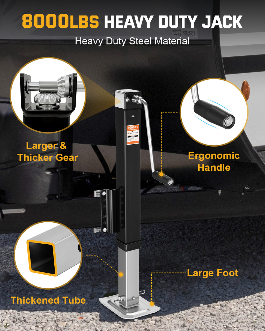 A-Frame Trailer Tongue Jack 8000 lbs