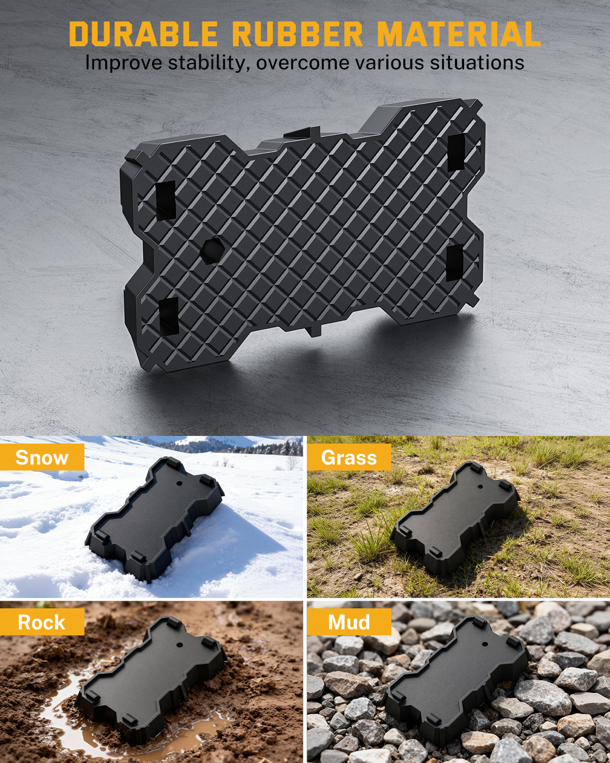 RV Stabilizer Jack Pad 15,000 lbs, 9.9 x 5.5 in