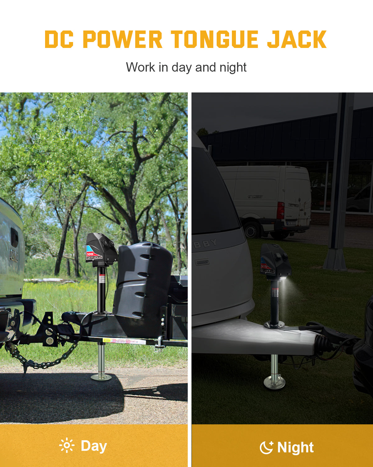 12V Electric Trailer Jack 4000lbs