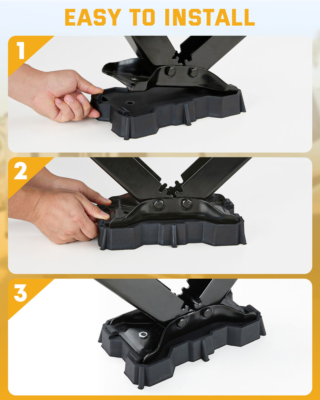 RV Stabilizer Jack Pad 15,000 lbs, 9.9 x 5.5 in