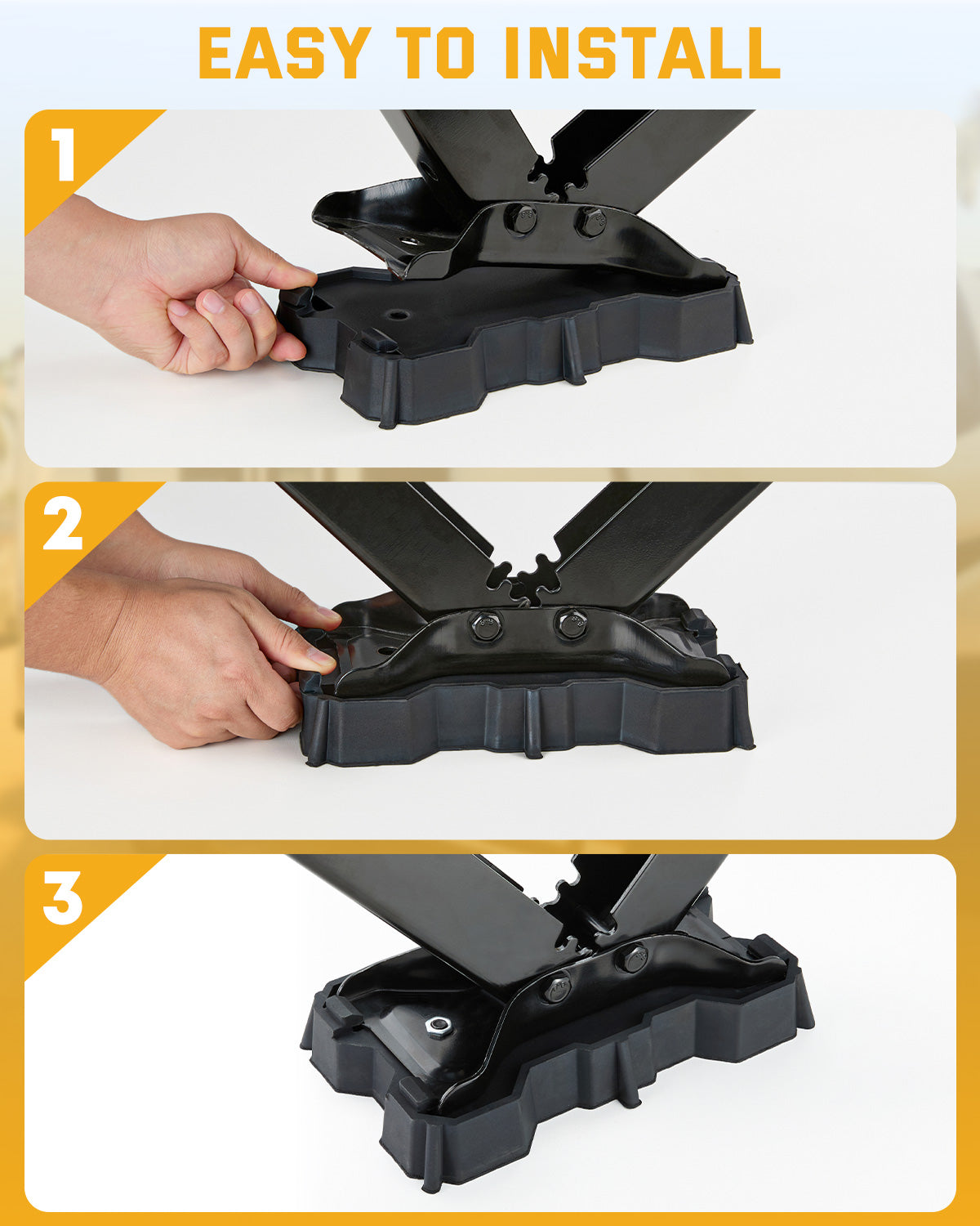 RV Stabilizer Jack Pad 15,000 lbs, 9.9 x 5.5 in