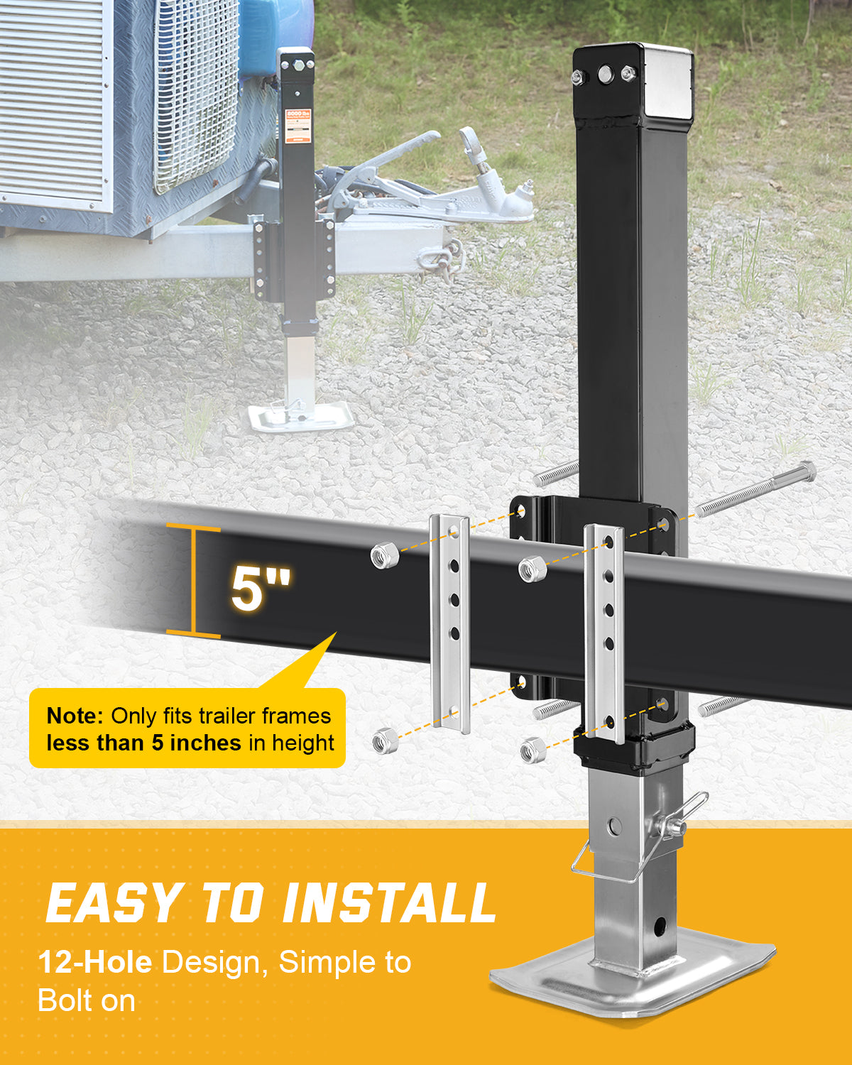 A-Frame Trailer Tongue Jack 8000 lbs
