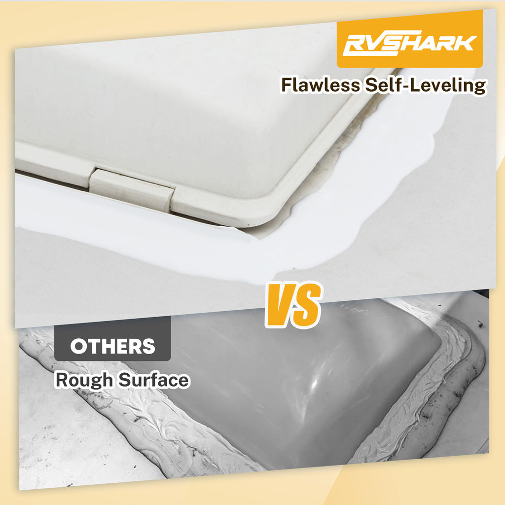 Self-Leveling Lap Sealant - 30s RV Roof Sealant for Windows, Vents & Crack Repair