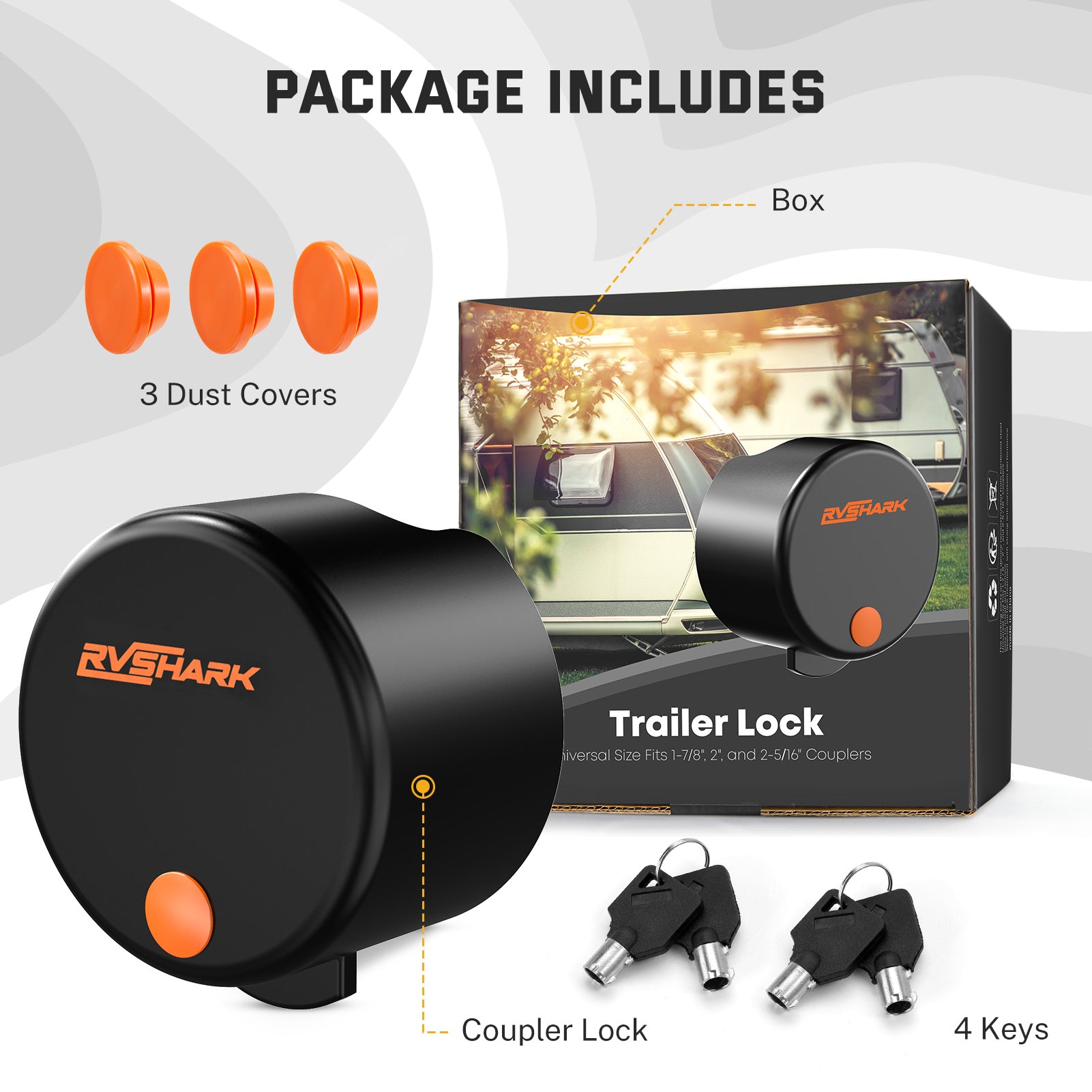 Heavy Duty Trailer Coupler Lock