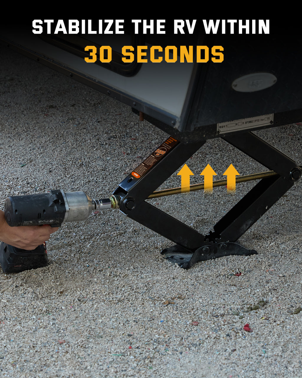 RV Stabilizer Leveling Scissor Jacks, 9500lbs 24 inch