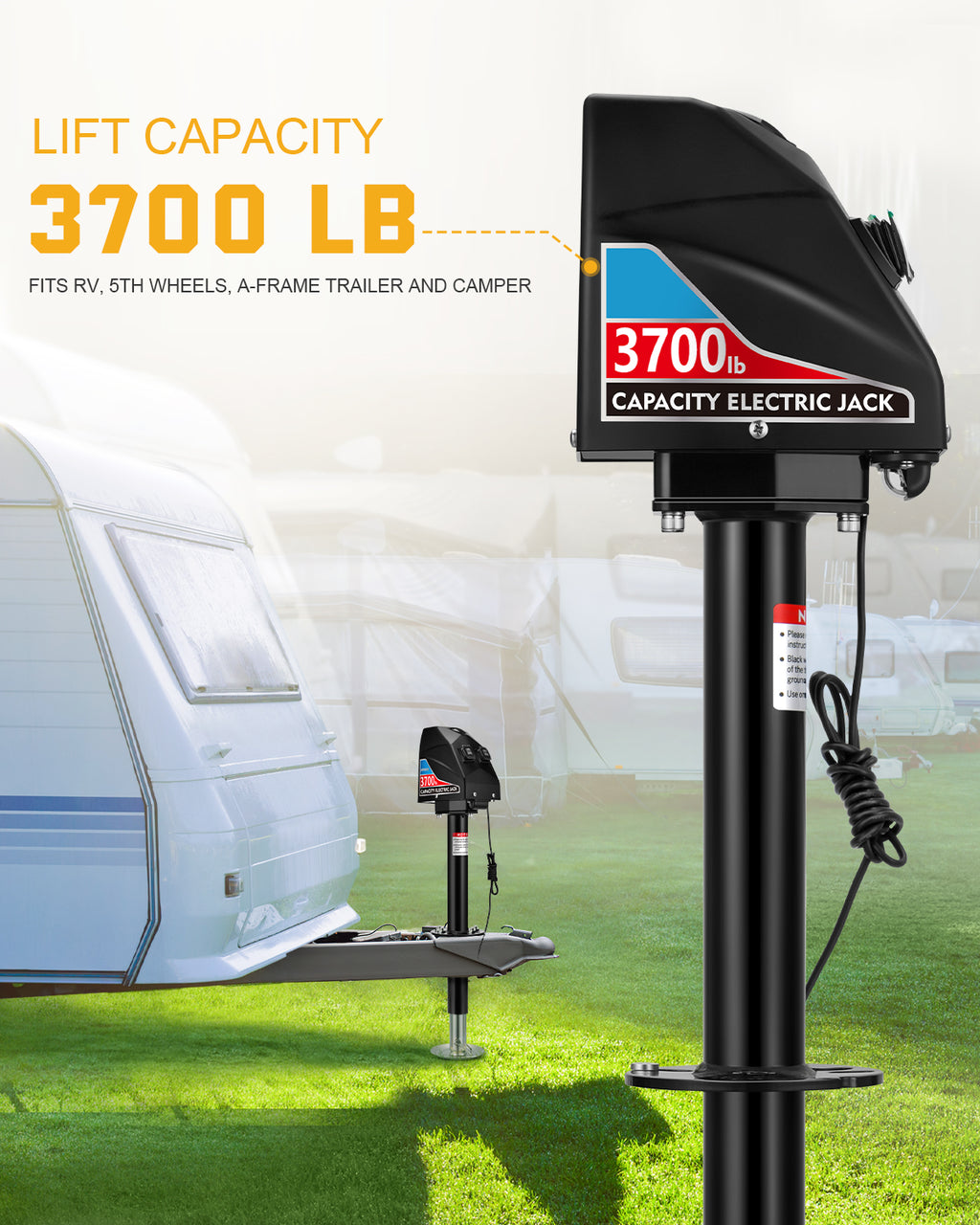 12V Electric Trailer Jack 4000lbs
