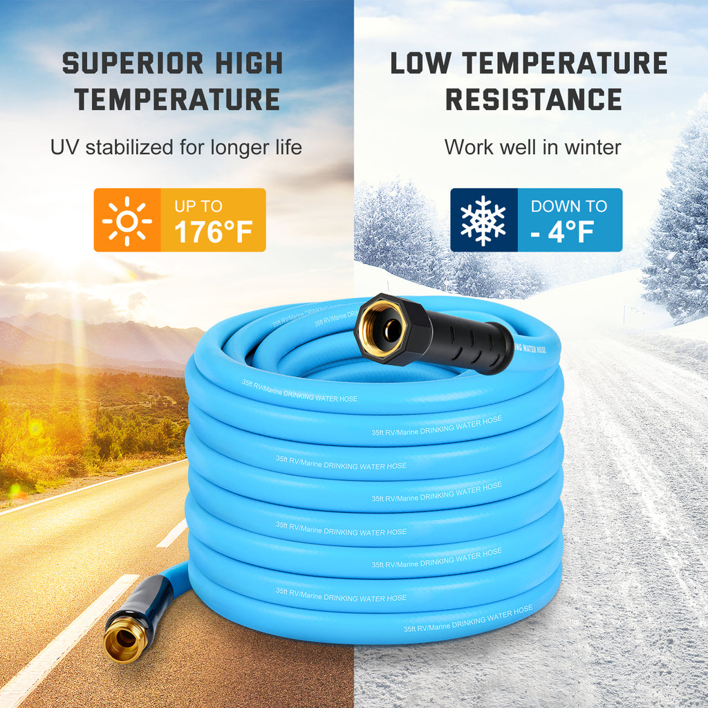 RV Water Hose 35 ft with Storage Bag