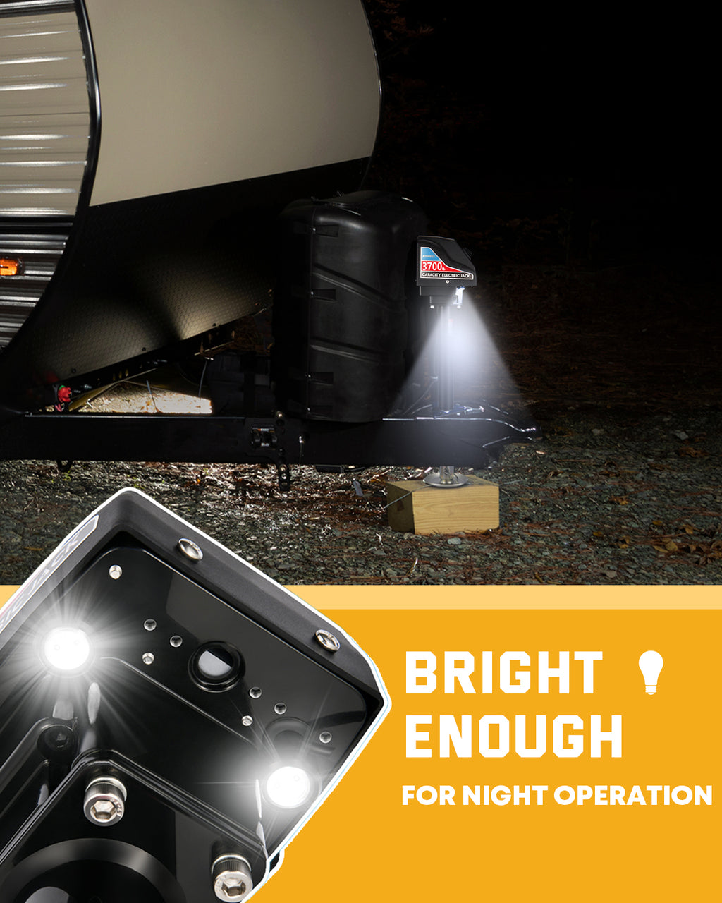 12V Electric Trailer Jack 4000lbs