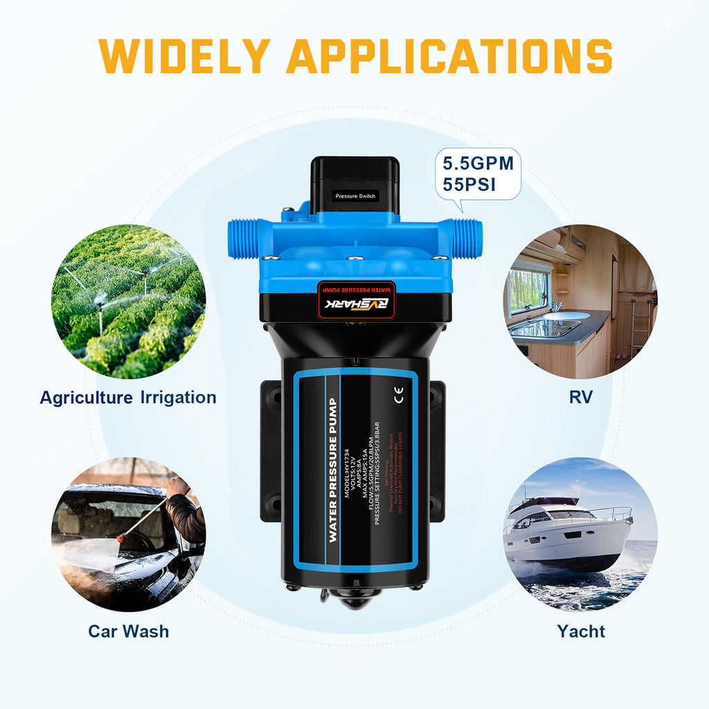RV Fresh Water Pump 5.5 GPM