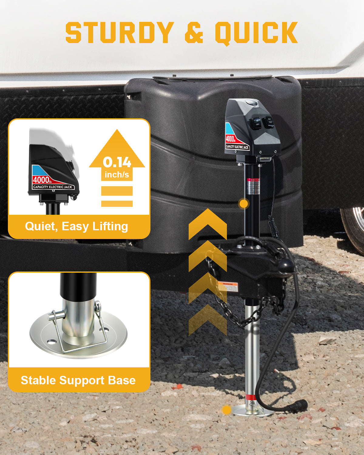 Electric Trailer Jack 4000lbs