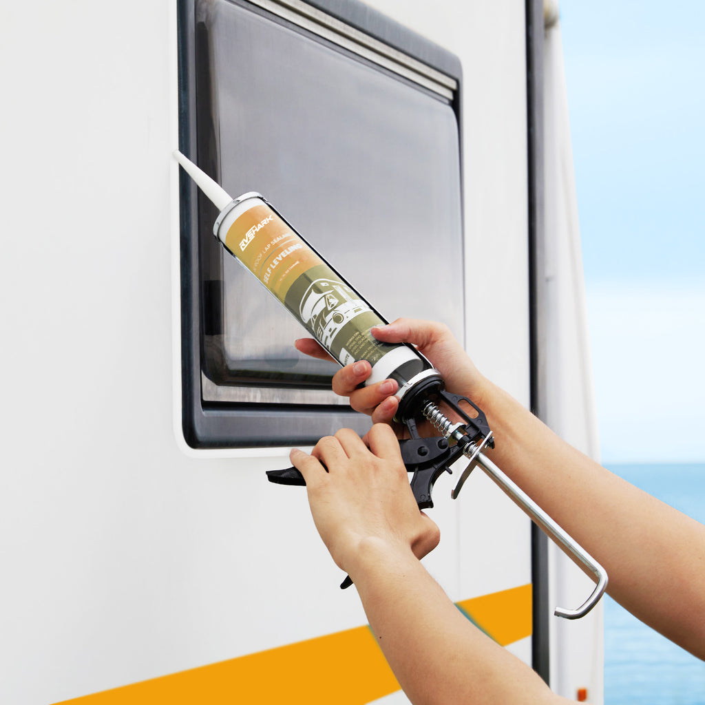 Self-Leveling Lap Sealant - 30s RV Roof Sealant for Windows, Vents & Crack Repair