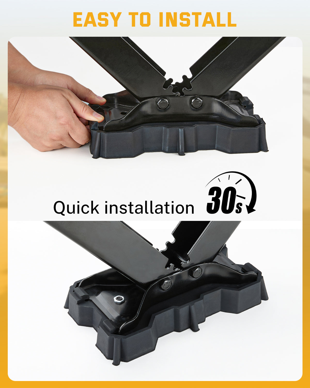 RV Stabilizer Jack Pad 15,000 lbs, 9.9 x 5.5 in