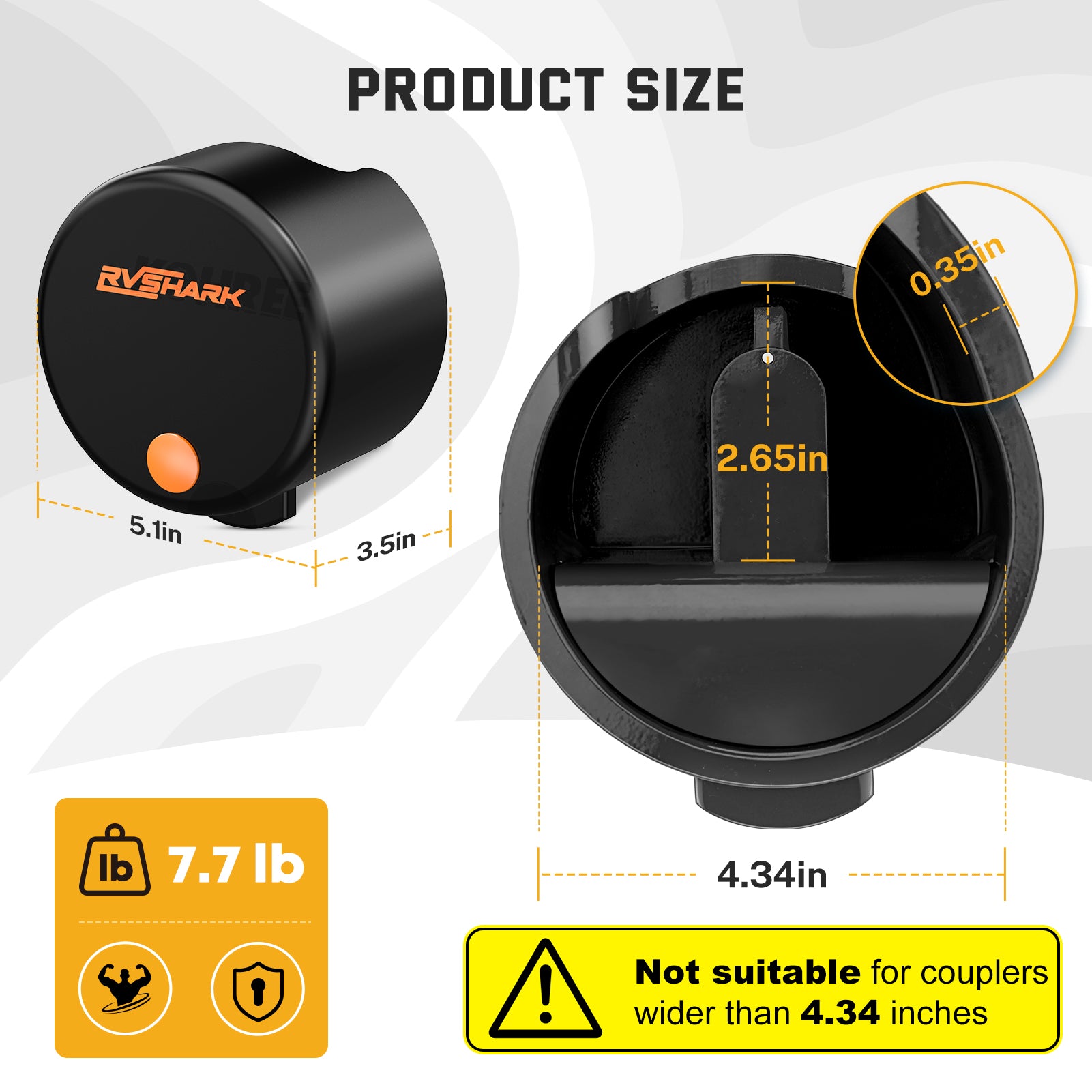 Heavy Duty Trailer Coupler Lock